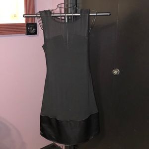 NWT Black Bailey 44 stretchy dress with sheer top